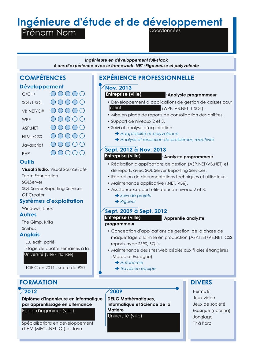 cv gratuit avis